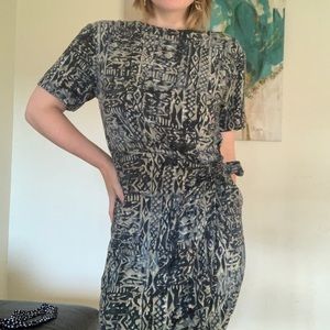 Vintage wrap midi dress